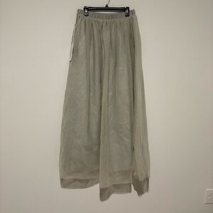 Lisong Tulle Midi‎ Skirt grey silver size 16